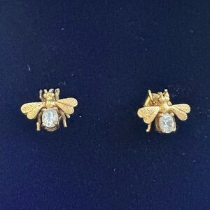 Gold Bee Stud Earrings
